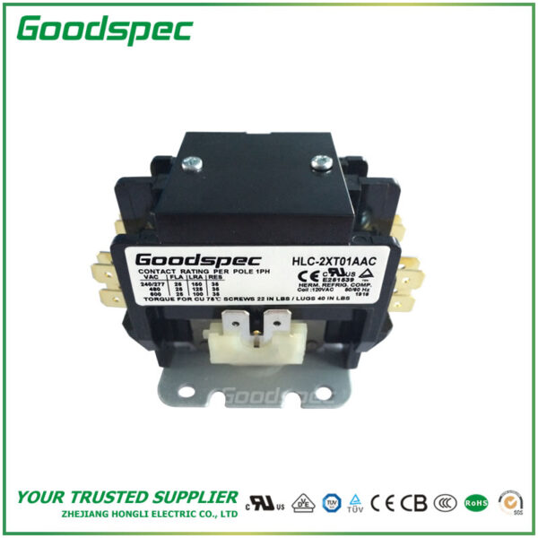 HLC-2XT01AAC-003 HLC-2XT01AAC(2P/25A/24VAC)Definite Purpose Contactor