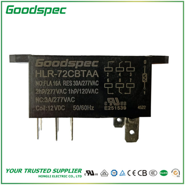 HLR-72CBTAA(DPDT/30A/12VDC)MINI POWER RELAY