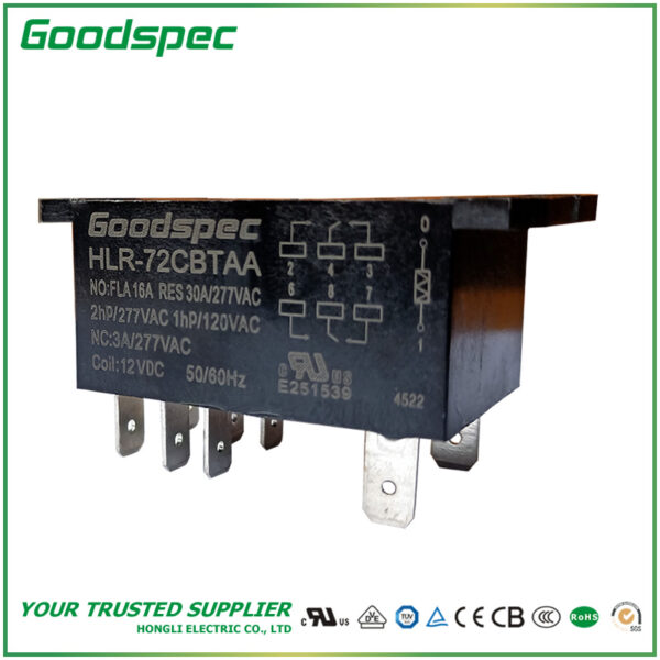 HLR-72CBTAA(DPDT/30A/12VDC)MINI POWER RELAY