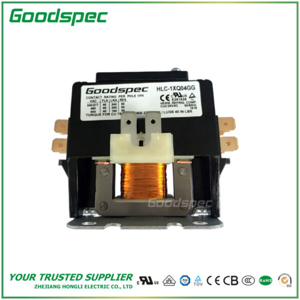 HLC-1XQ04GG-001.jpg C-1XQ04GG(1P/40A/24VAC) Definite Purpose Contactor
