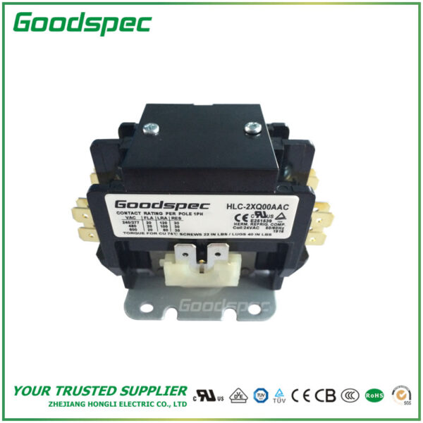 HLC-2XQ00AAC-003.jpg C-2XQ00AAC(2P/20A/24VAC)Definite Purpose Contactor
