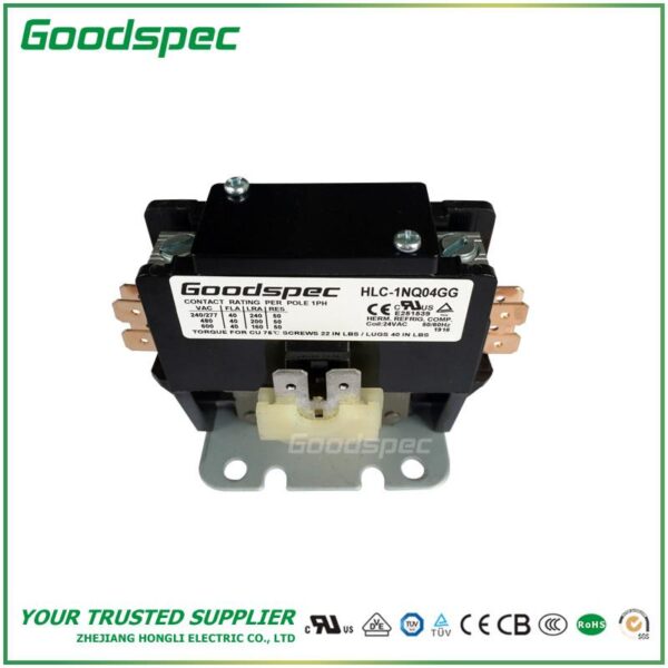 products-HLC-1NQ04GG-002.jpg HLC-1NQ04GG(1P/40A/24VAC) DEFINITE PURPOSE CONTACTOR