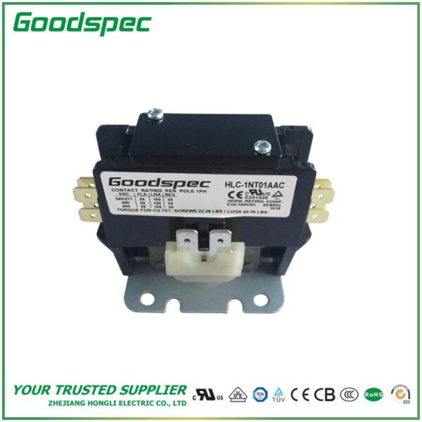 products-HLC-1NT01AAC-001.jpg HLC-1NT01AAC(1P/25A/120VAC) Definite Purpose Contactor