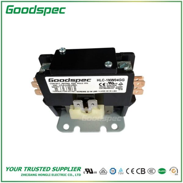 products-HLC-1NW04GG-002.jpg HLC-1NW04GG(1P/40A/380-400VAC) DEFINITE PURPOSE CONTACTOR