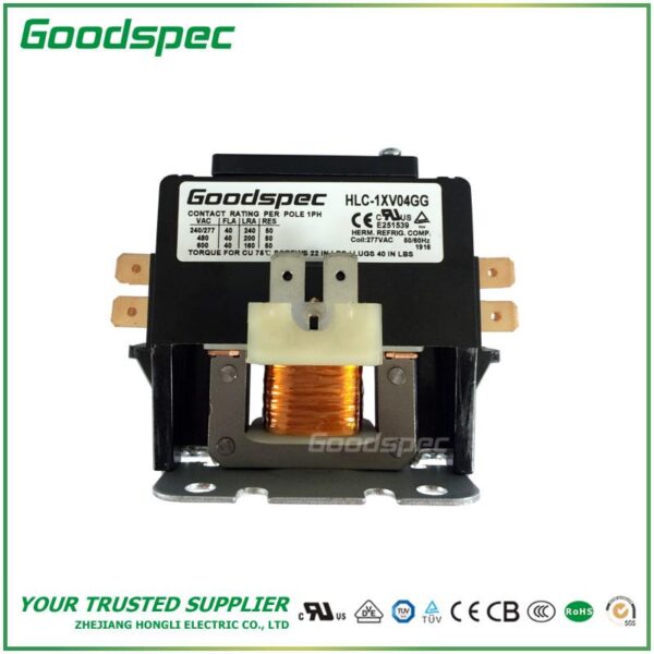 HLC-1XV04GG(1P/40A/277VAC) Definite Purpose Contactor