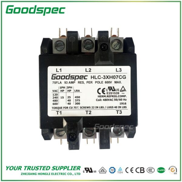 products-HLC-3XH07CG-001.jpg HLC-3XH07CG(3P/75A/480VAC)DEFINITE PURPOSE CONTACTOR