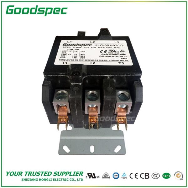 products-HLC-3XH07CG-002.jpg HLC-3XH07CG(3P/75A/480VAC)DEFINITE PURPOSE CONTACTOR