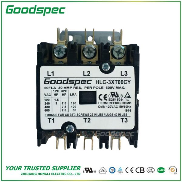 productos-HLC-3XT00CY-001.jpg HLC-3XT00CY(3P/20A/120VAC)DEFINITE PURPOSE CONTACTOR