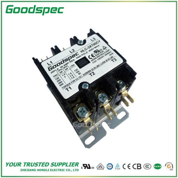 productos-HLC-3XT00CY.jpg HLC-3XT00CY(3P/20A/120VAC)DEFINITE PURPOSE CONTACTOR