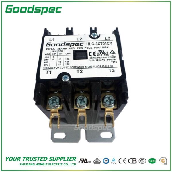 productos-HLC-3XT01CY-003.jpg HLC-3XT01CY(3P/25A/120VAC)DEFINITE PURPOSE CONTACTOR
