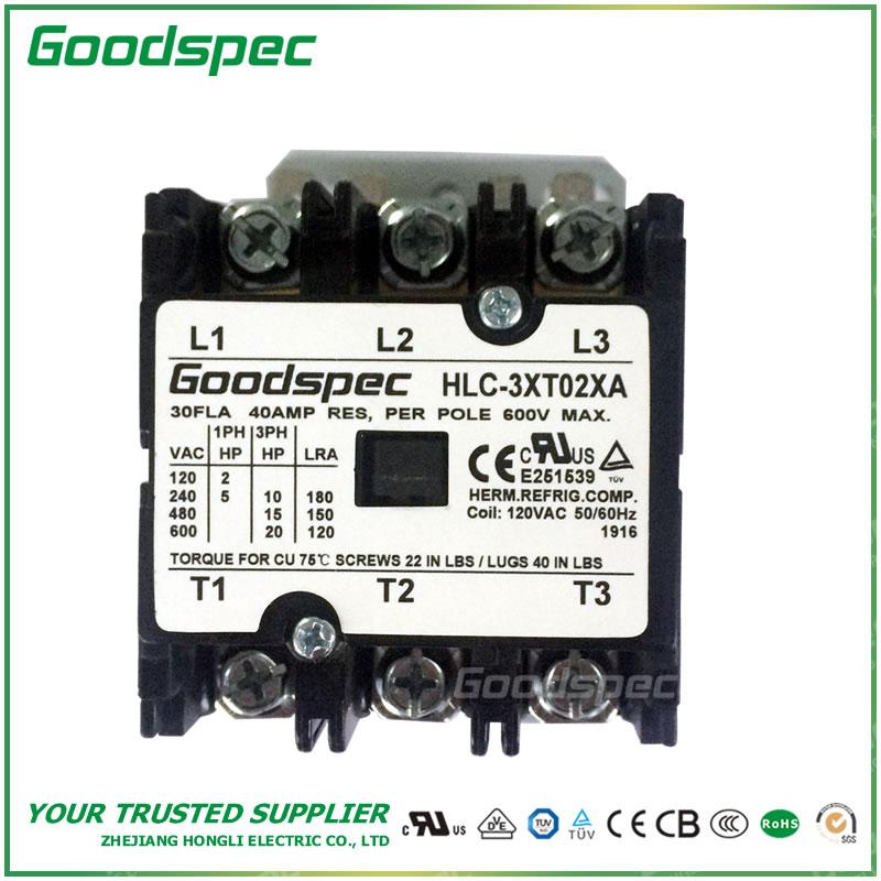products-HLC-3XT02XA-002.jpg HLC-3XT02XA (3POLES/30A/120VAC) DEFINITE PURPOSE CONTACTOR