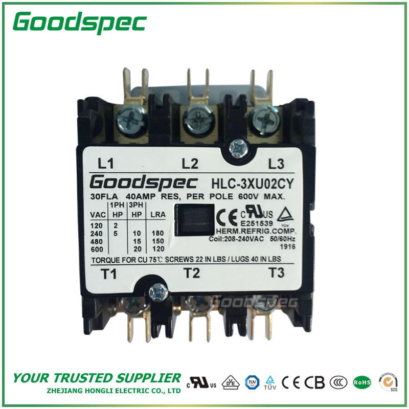 GC-3XU02CY(3P/30A/208-240VAC)DEFINITE PURPOSE CONTACTOR