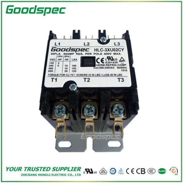 C-3XU02CY(3P/30A/208-240VAC)DEFINITE PURPOSE CONTACTOR