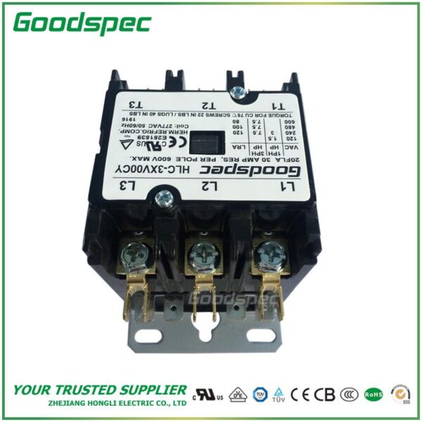 products-HLC-3XV00CY-005.jpg HLC-3XV00CY(3P/20A/277VAC)DEFINITE PURPOSE CONTACTOR