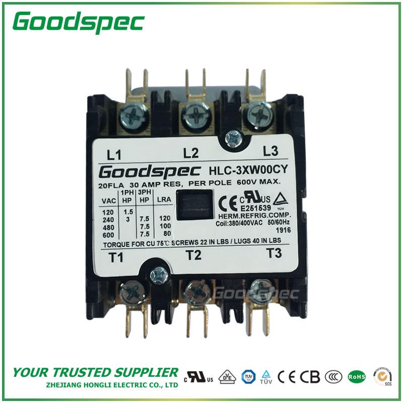 HLC-3XW00CY(3P/20A/380-400VAC)Definite Purpose Contactor
