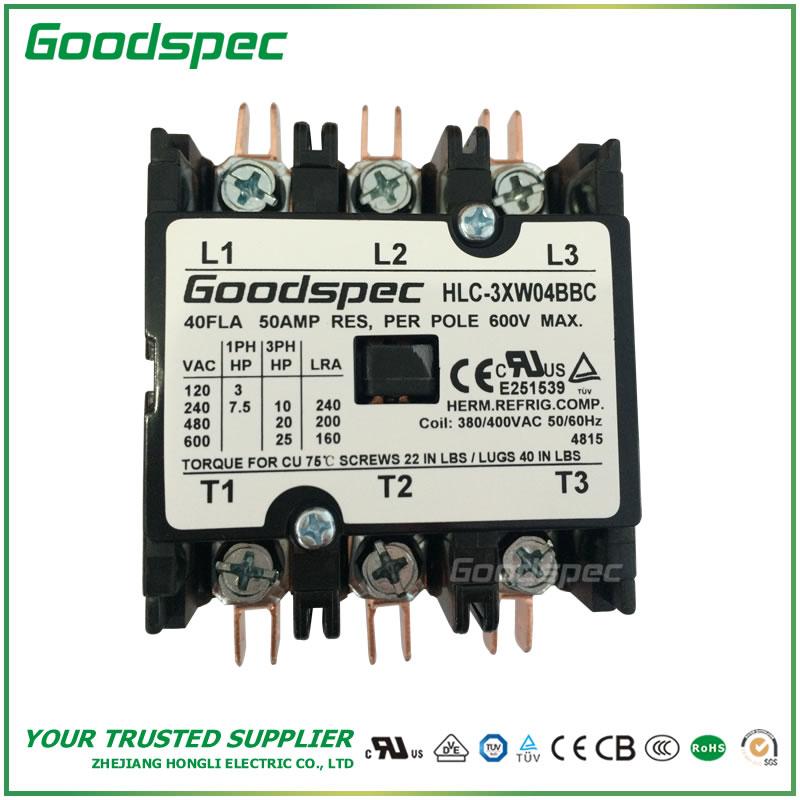 products-HLC-3XW04BBC.jpg HLC-3XW04BBC(3POLES/40A/380-400VAC) Definite Purpose Contactor