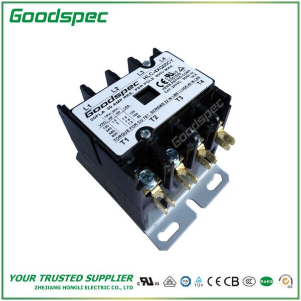 products-HLC-4XQ00CY-003.jpg HLC-4XQ00CY(4P/20A/24V) DEFINITE PURPOSE CONTACTOR