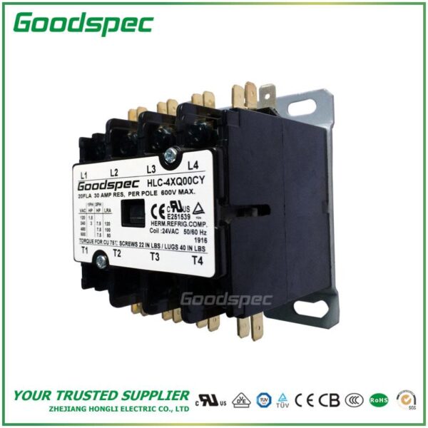 products-HLC-4XQ00CY.jpg HLC-4XQ00CY(4P/20A/24V) DEFINITE PURPOSE CONTACTOR