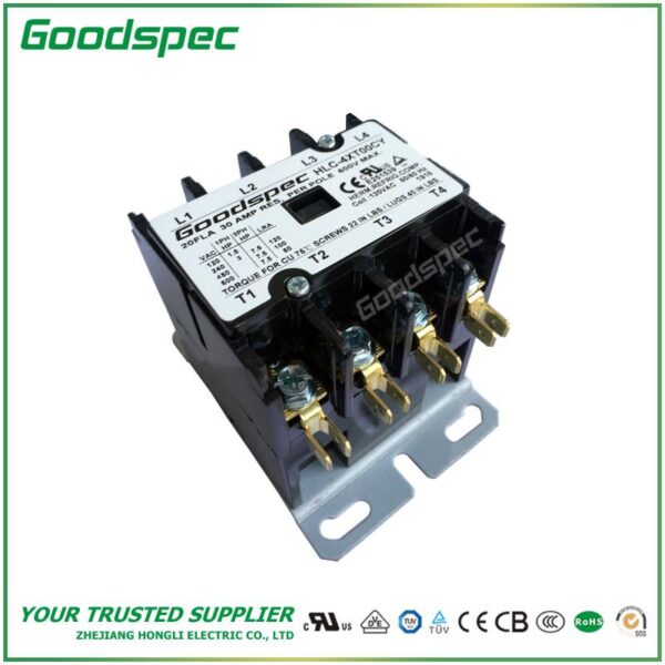 products-HLC-4XT00CY-003.jpg HLC-4XT00CY(4P/20A/120V) DEFINITE PURPOSE CONTACTOR