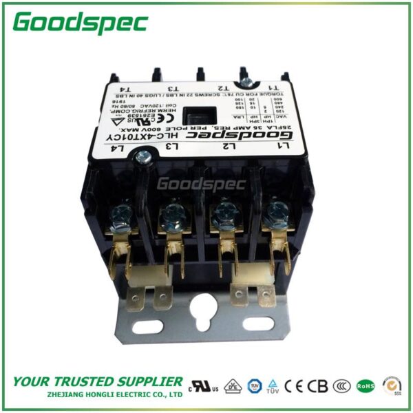 products-HLC-4XT01CY-004.jpg HLC-4XT01CY(4P/25A/120V) DEFINITE PURPOSE CONTACTOR