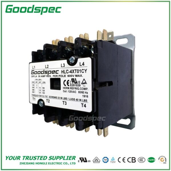 products-HLC-4XT01CY.jpg HLC-4XT01CY(4P/25A/120V) DEFINITE PURPOSE CONTACTOR