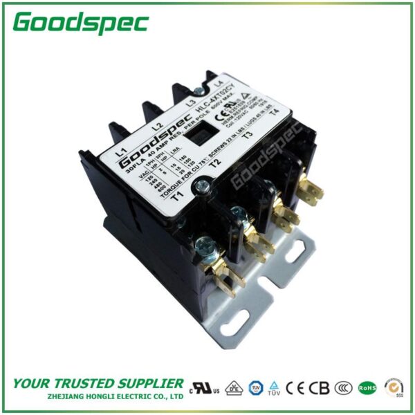 products-HLC-4XT02CY-003.jpg HLC-4XT02CY(4P/30A/120V) DEFINITE PURPOSE CONTACTOR