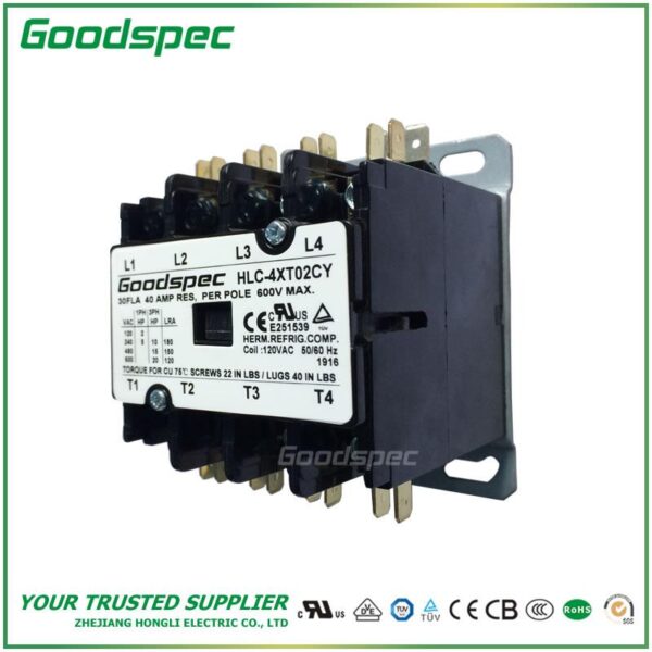 products-HLC-4XT02CY.jpg HLC-4XT02CY(4P/30A/120V) DEFINITE PURPOSE CONTACTOR
