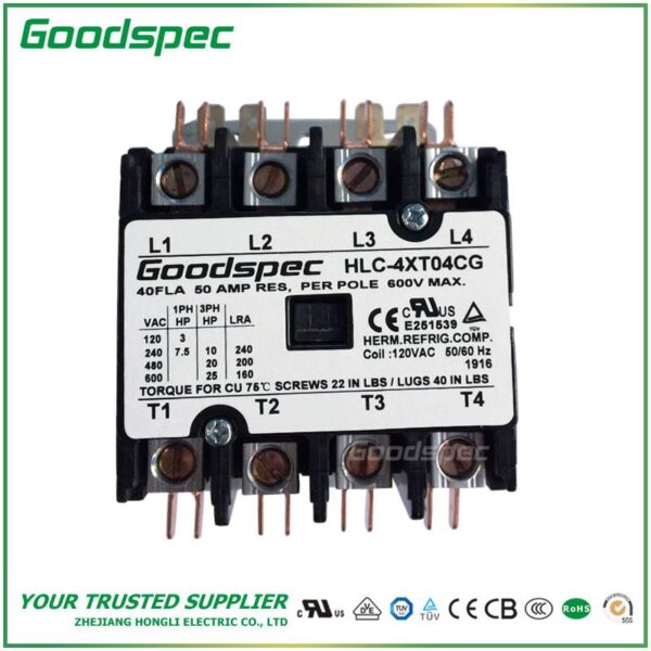 productos-HLC-4XT04CG-001.jpg HLC-4XT04CG(4P/40A/120V) DEFINITE PURPOSE CONTACTOR