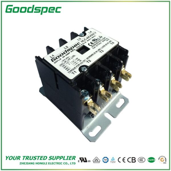 products-HLC-4XV00CY-002.jpg HLC-4XV00CY(4P/20A/277V)DEFINITE PURPOSE CONTACTOR