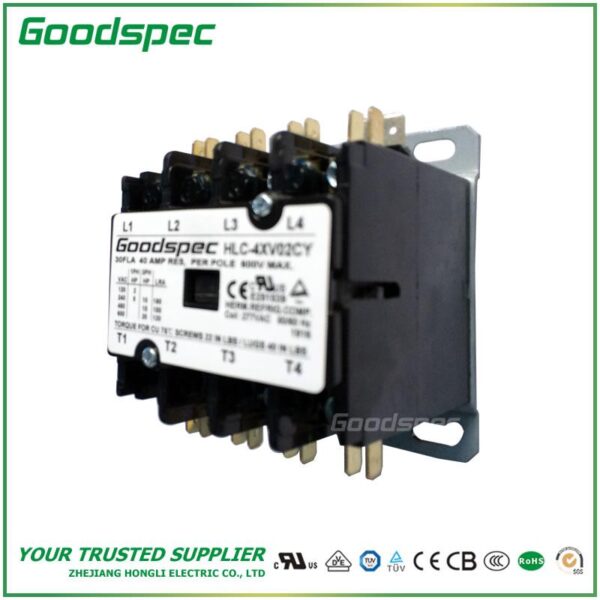 products-HLC-4XV02CY.jpg HLC-4XV02CY(4P/30A/277V)DEFINITE PURPOSE CONTACTOR