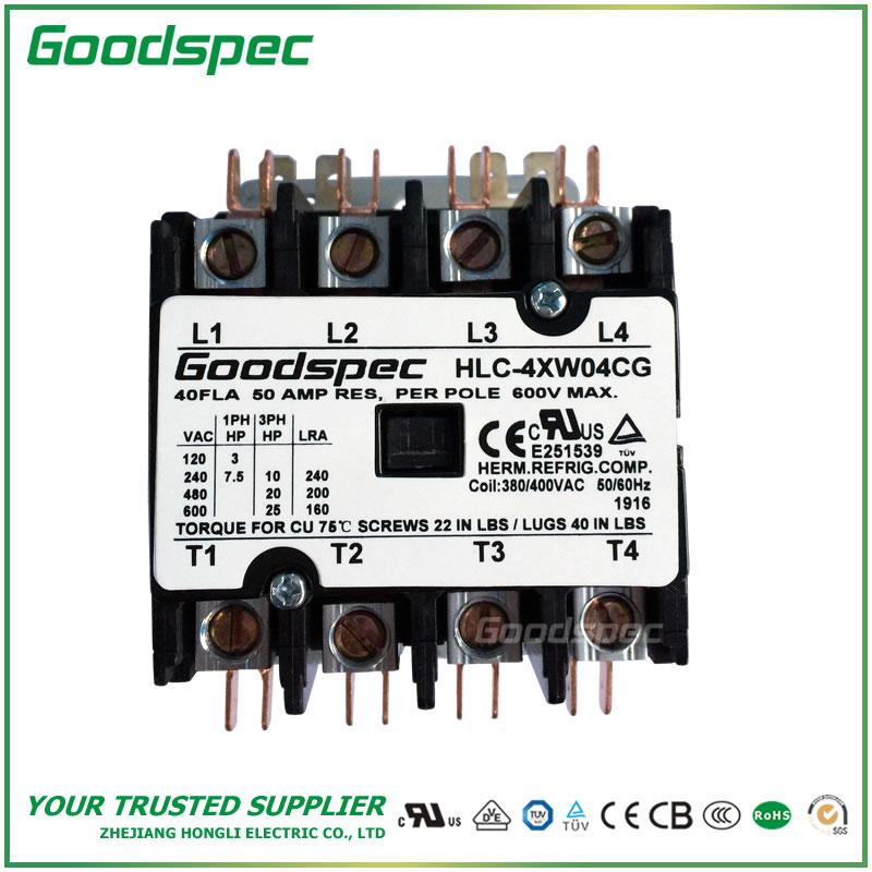 products-HLC-4XW04CG-001.jpg HLC-4XW04CG(4P/40A/380-400VAC)DEFINITE PURPOSE CONTACTOR