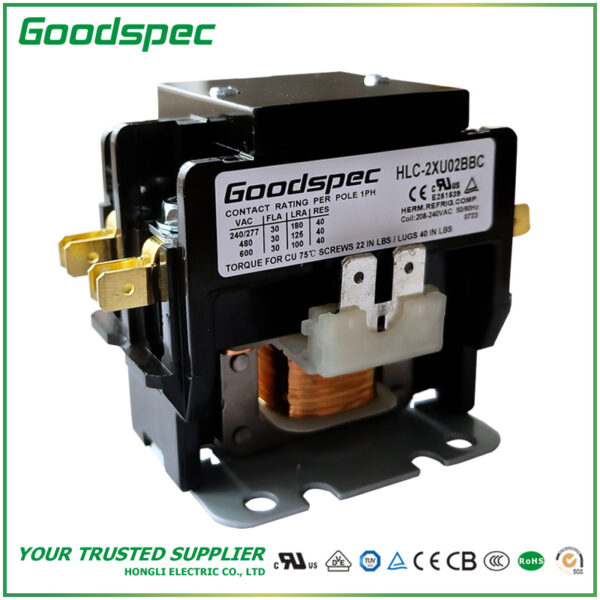 HLC-2XU02BBC-06 HLC-2XU02BBC(2P/30A/208-240VAC) Definite Purpose Contactor